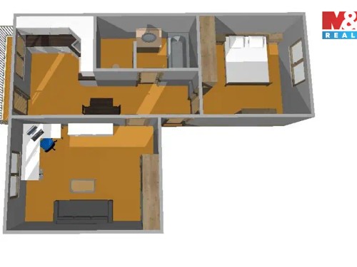 Prodaný  byt 2+1 47 m²