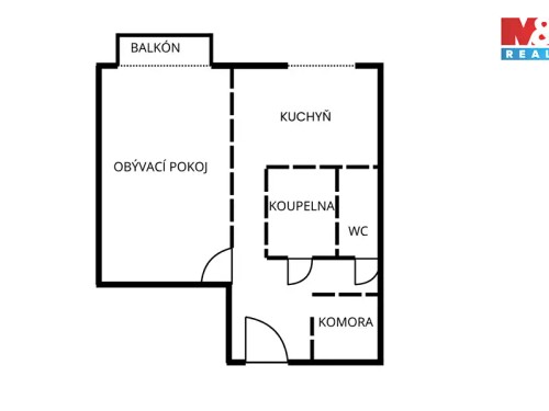 Prodaný byt 1+1 38 m²