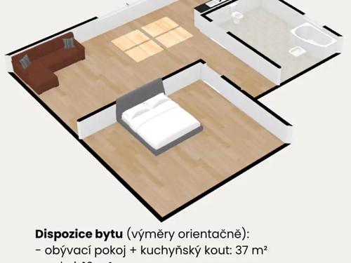 Prodej bytu 2+kk 62 m²