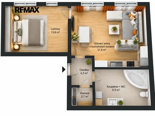 Prodej bytu 2+kk 50 m²