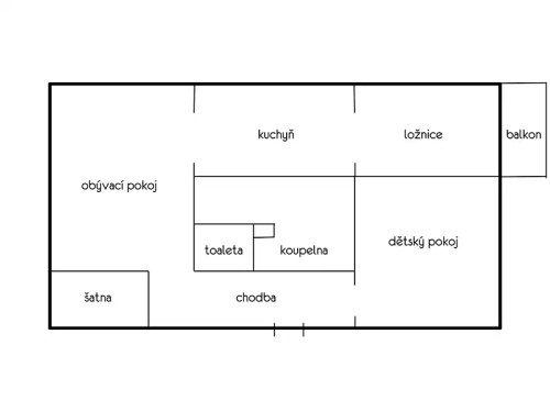 Prodej bytu 3+1 75 m²