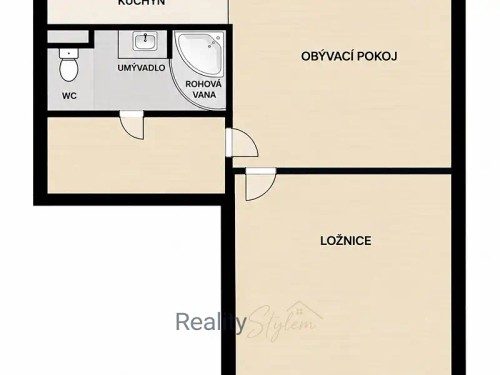 Prodej bytu 2+1 50 m²