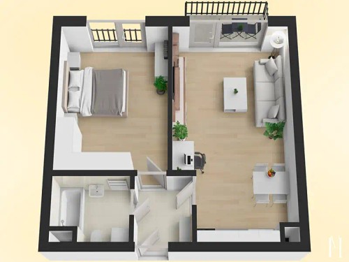 Prodaný byt 2+kk 53 m²