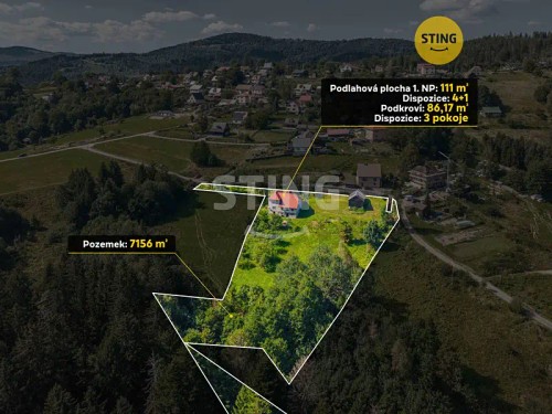 Prodej domu 282 m², pozemek 7156 m²