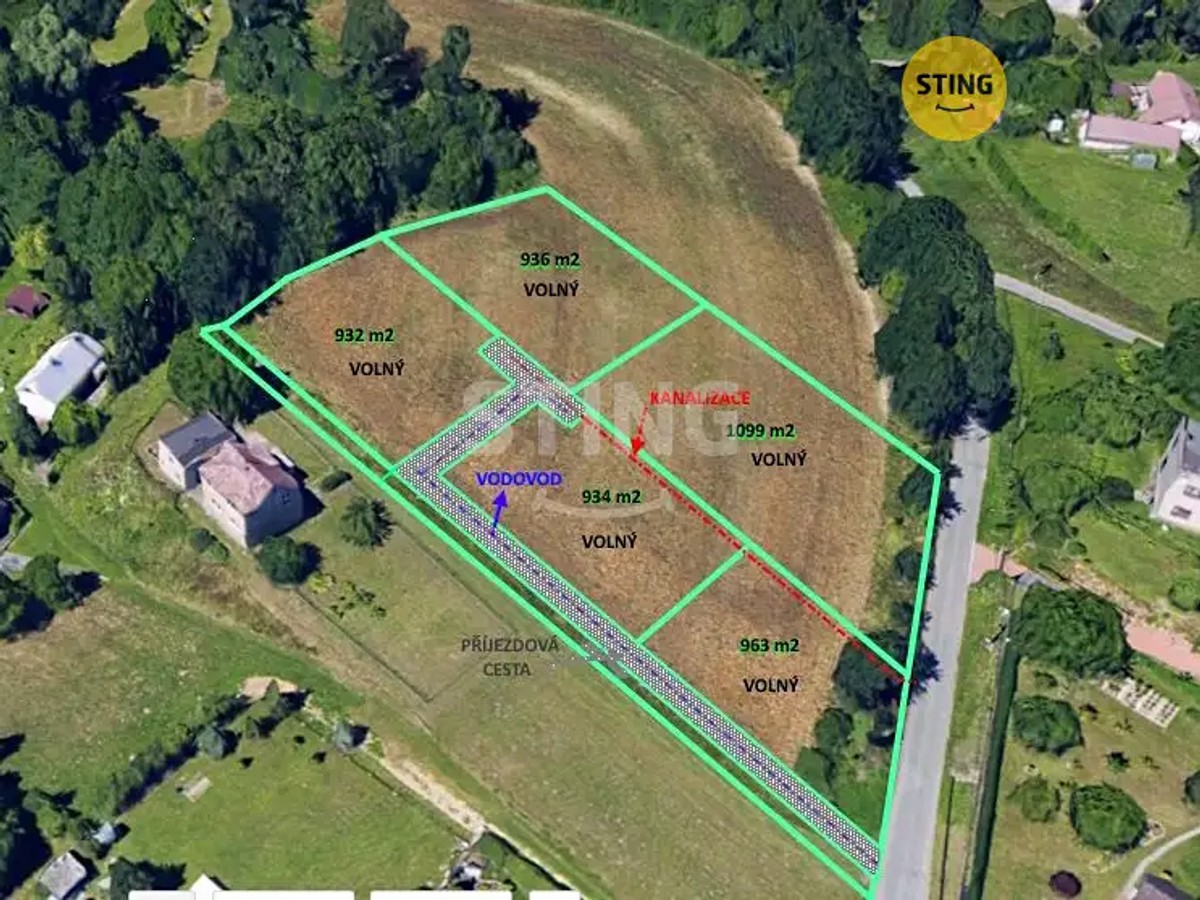 Stavební pozemek 1099&nbsp;m²