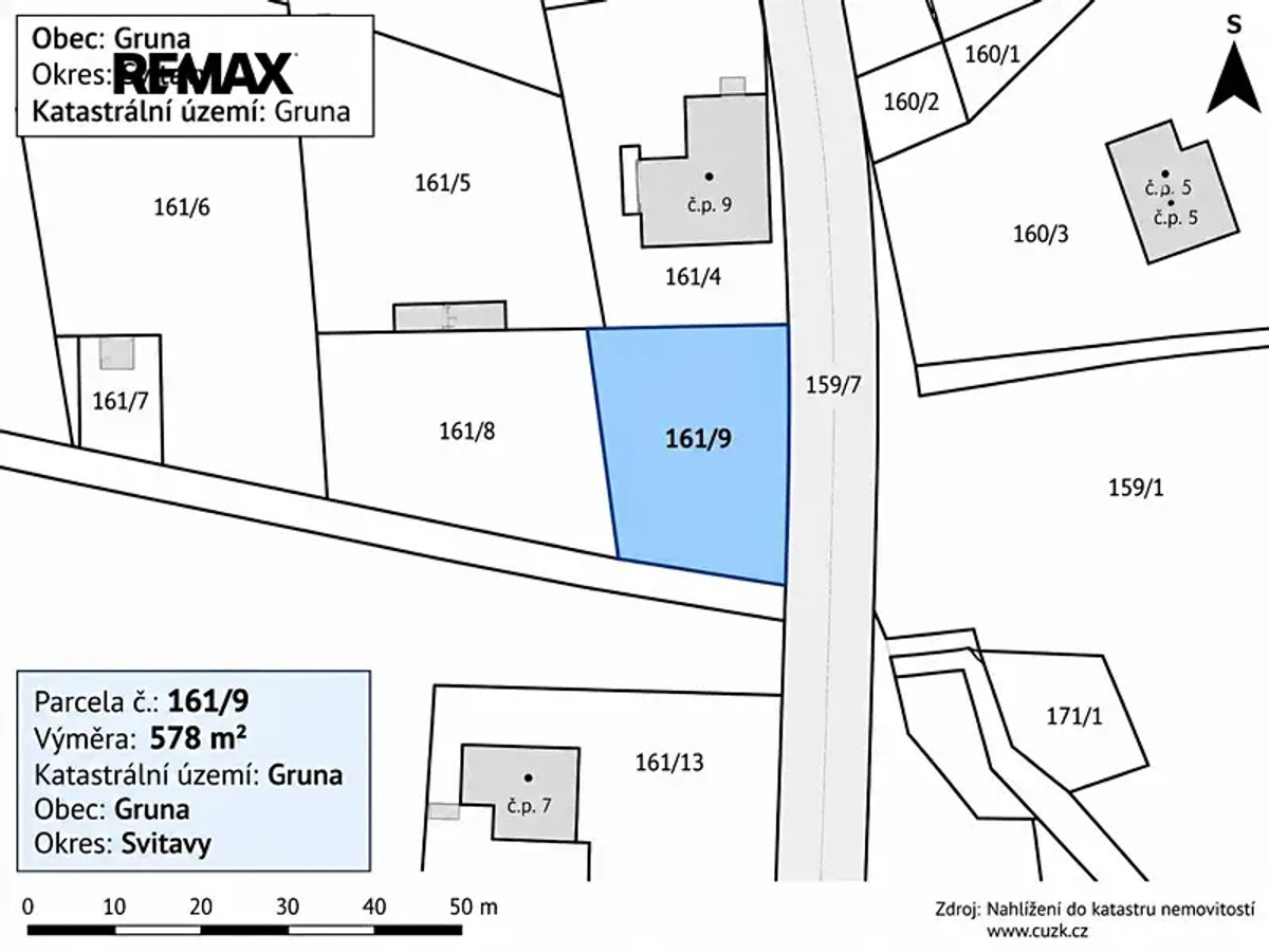Stavební pozemek 578 m²
