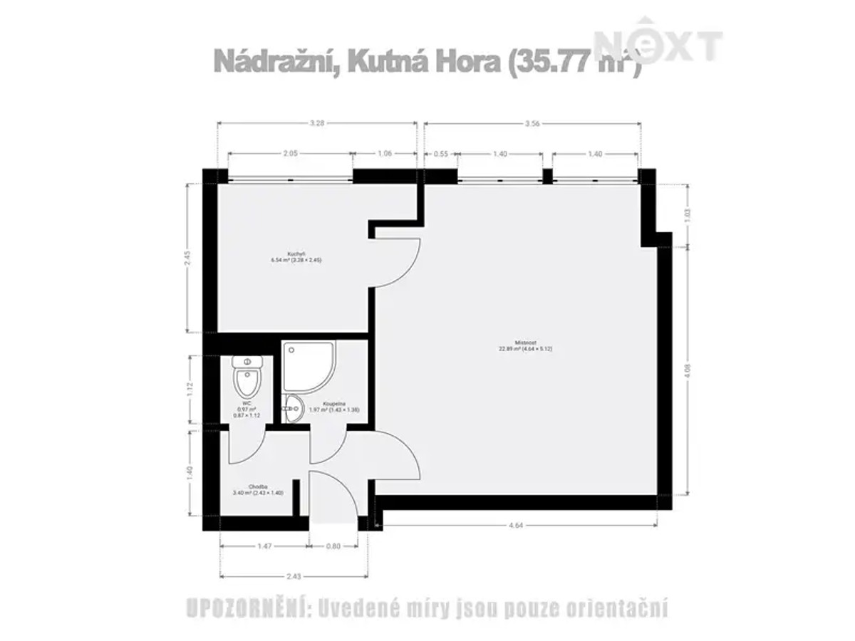 Byt 1+1 38&nbsp;m²