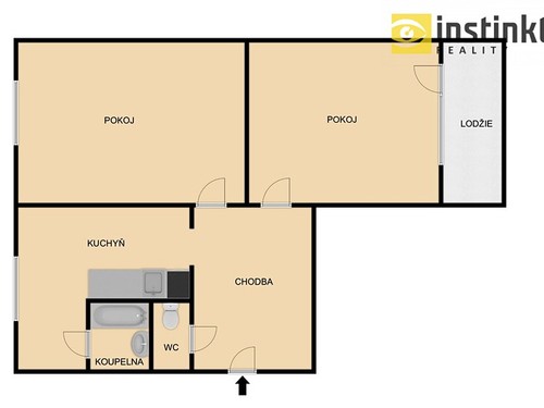 Prodaný byt 2+1 62 m²