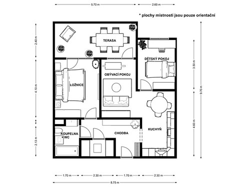 Prodaný byt 3+kk 61 m²