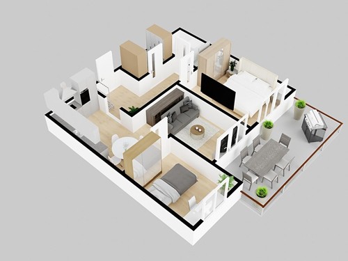 Prodaný byt 3+kk 61 m²
