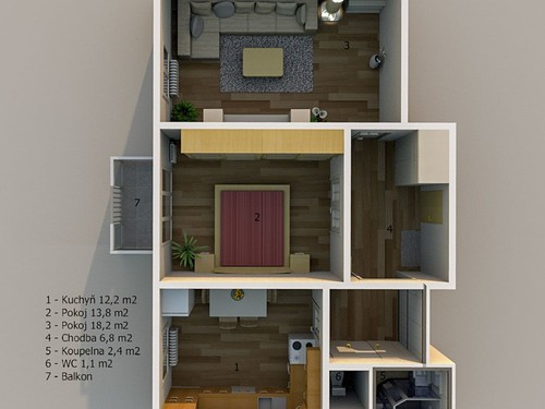 Prodaný byt 2+1 55 m²