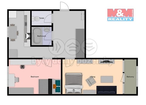 Prodaný byt 2+1 54 m²