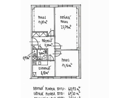 Prodaný byt 3+1 69 m²
