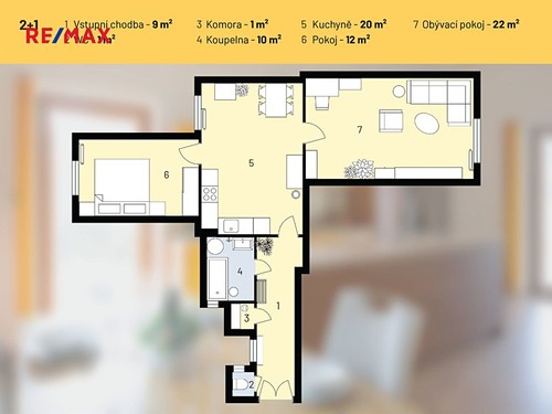 Prodaný byt 2+1 73 m²