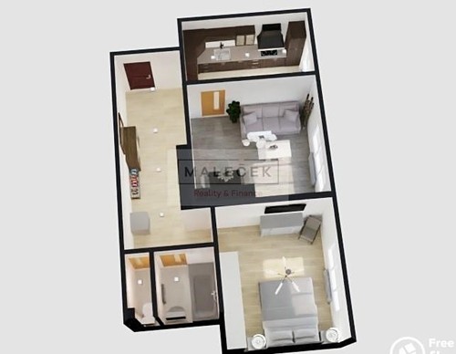 Prodaný byt 2+1 57 m²