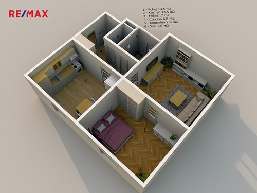 Prodaný byt 2+1 56 m²