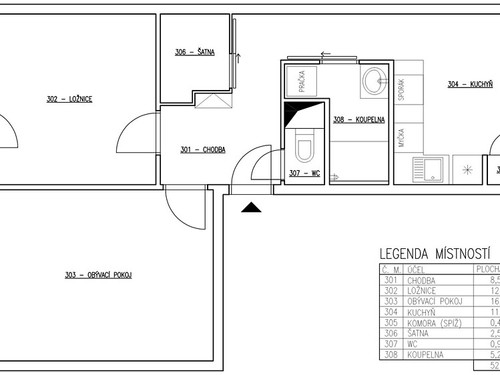 Prodaný byt 2+1 52 m²