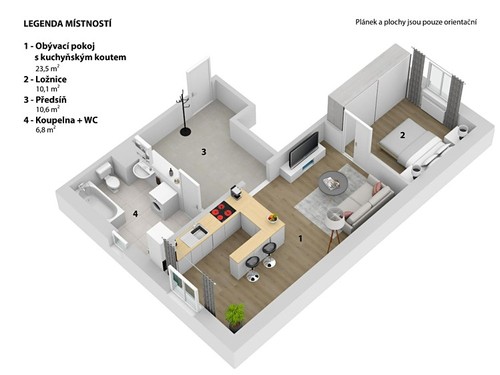 Prodaný byt 2+kk 52 m²