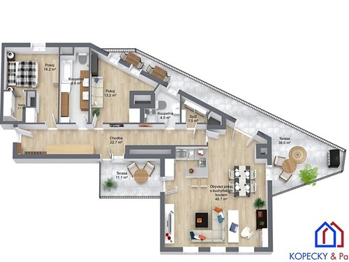 Prodaný byt 3+kk 115 m²