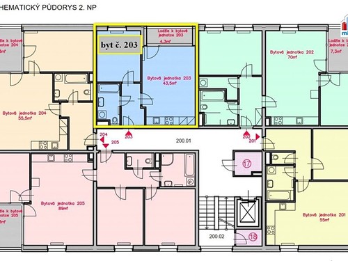 Prodaný byt 2+kk 43 m²