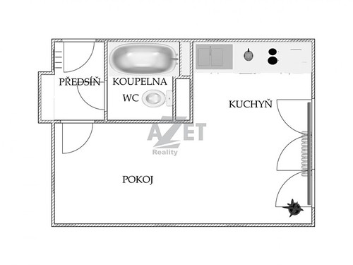 Prodaný byt 1+kk 24 m²