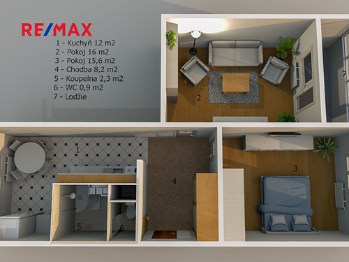 Prodaný byt 2+1 60 m²