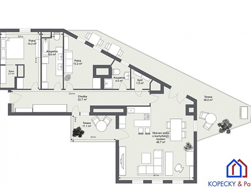 Prodaný byt 3+kk 115 m²