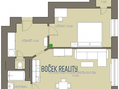 Prodaný byt 2+kk 41 m²