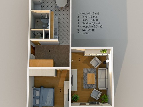Prodaný byt 2+1 60 m²