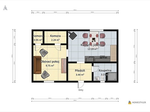 Prodaná chata 50 m², pozemek 406 m²