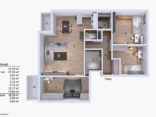 Prodaný byt 4+kk 96 m²