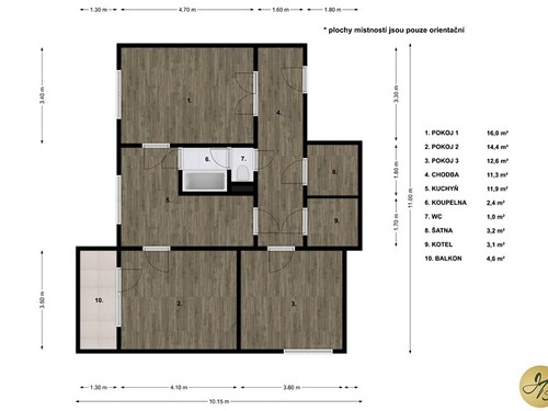 Prodaný byt 3+1 76 m²
