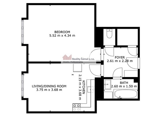 Prodaný byt 2+kk 53 m²
