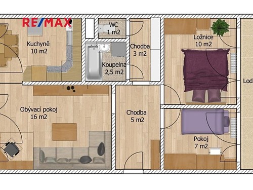 Prodaný byt 3+1 54 m²