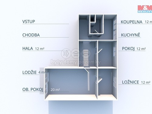 Prodaný byt 3+1 72 m²