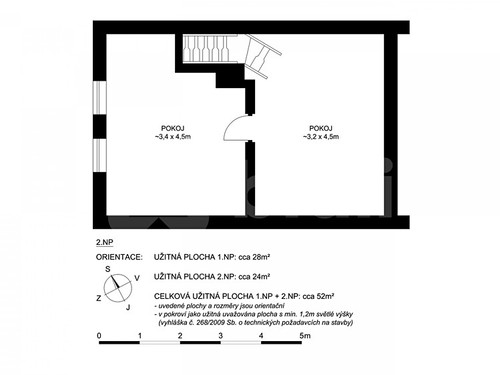 Prodaná chata 58 m², pozemek 343 m²