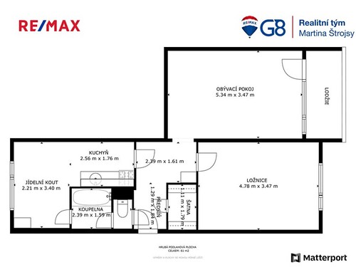 Prodaný byt 2+1 61 m²