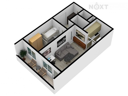 Prodaný byt 2+kk 42 m²