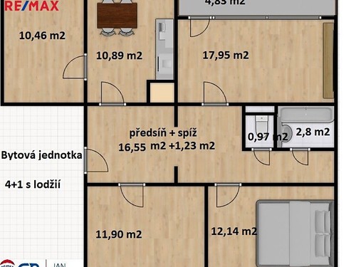 Prodaný byt 4+1 84 m²
