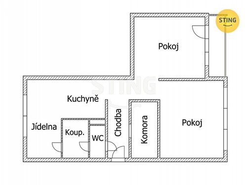 Prodaný byt 2+1 62 m²