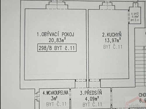 Prodaný byt 1+1 43 m²