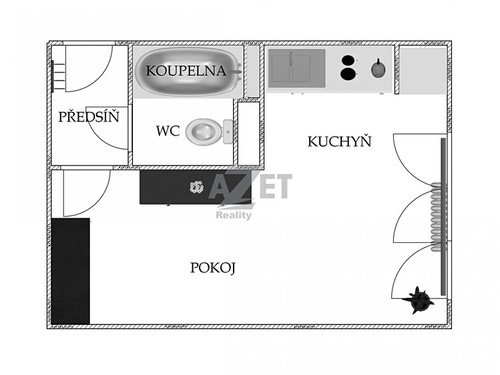 Prodaný byt 1+kk 24 m²