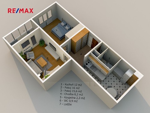 Prodaný byt 2+1 60 m²