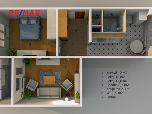 Prodaný byt 2+1 60 m²