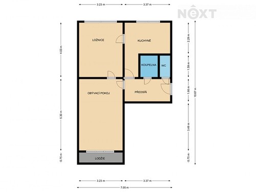 Prodaný byt 2+1 56 m²