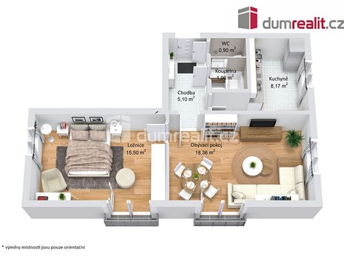 Prodaný byt 2+1 52 m²