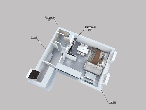 Prodaný byt 1+kk 33 m²