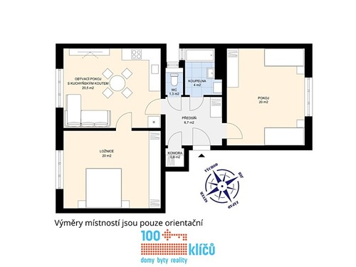 Prodaný byt 2+1 78 m²