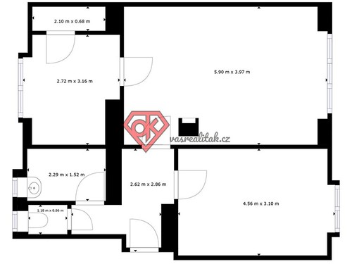 Prodaný byt 2+1 61 m²