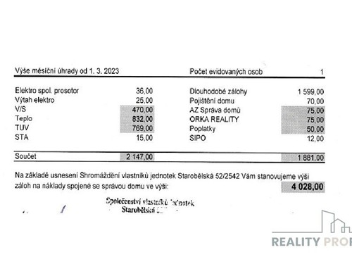 Prodaný byt 2+1 53 m²